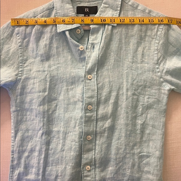Banana Republic Linen Slim Fit Button Down Shirt, Aqua Turquoise,‎ XS - Picture 12 of 12